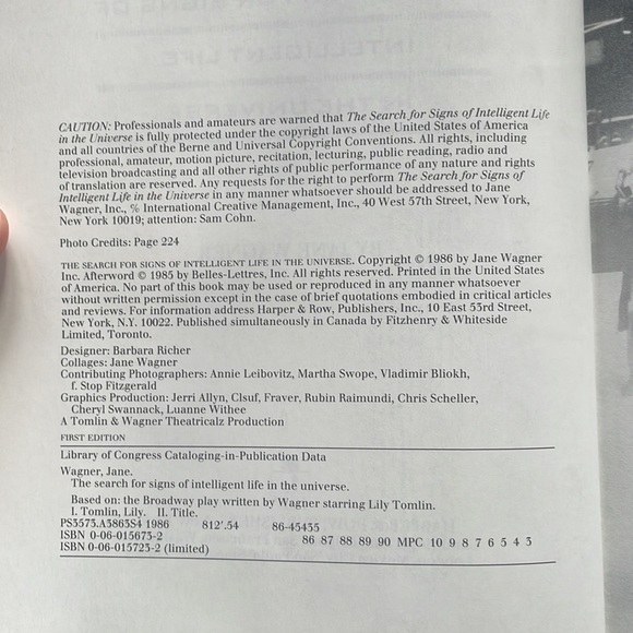 A Search for Signs of Intelligent Life in the Universe. Jane Wagner. Broadway - Picture 7 of 10